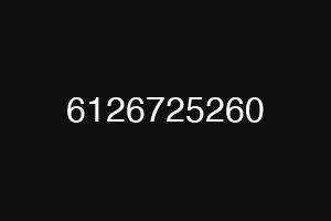 6126725260